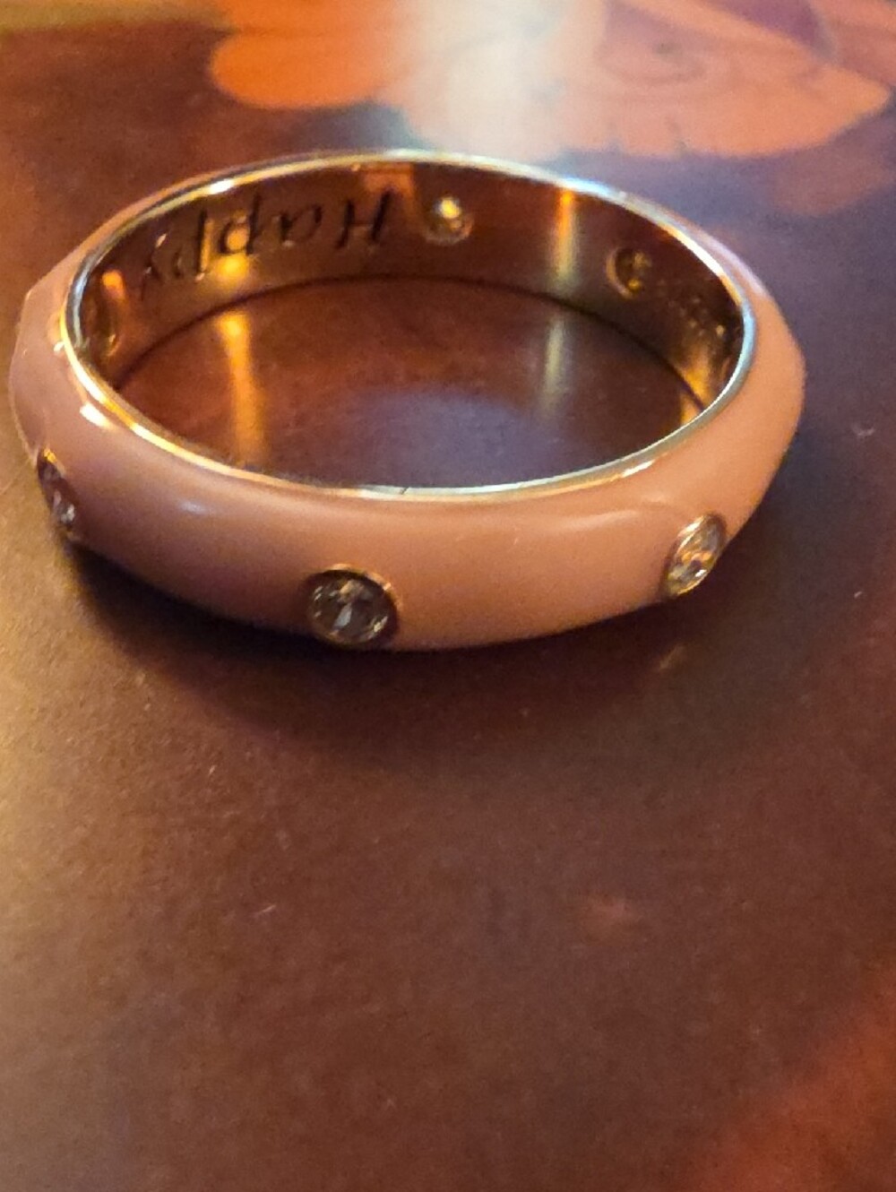 Diamonique CZ Pink Enamel Eternity Stack Set Rose Gold Sterling Silver Rings - Picture 5 of 16